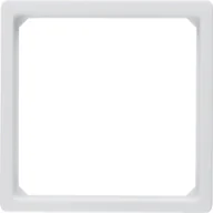 Klawisze i ramki - Hager polo Pierścień przejściowy do płytki centralnej 50 x 50 mm śnieżnobiały aksamit Q.1 11096079 11096079 - miniaturka - grafika 1