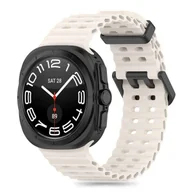 Akcesoria do smartwatchy - opaska pasek bransoleta SMOOTHBAND Samsung Galaxy Watch ULTRA 47mm beżowa - miniaturka - grafika 1