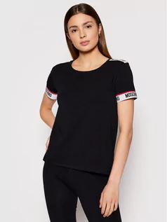 Koszulki i topy damskie - Moschino Underwear & Swim T-Shirt ZUA1918 9003 Czarny Regular Fit - grafika 1