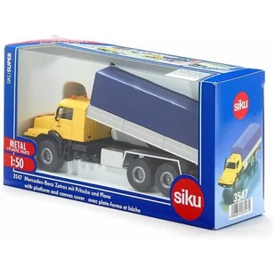 Siku Mercedes-Benz Zetros z naczepą Super 3547 - Kolekcjonerskie modele pojazdów - miniaturka - grafika 1