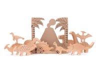 Zabawki zręcznościowe - Drewniane figurki dinozaurów - 10 elementów - miniaturka - grafika 1