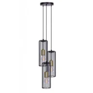 Lampy sufitowe - Czarno-złota industrialna lampa wisząca tuba - S776 C9-G76 - miniaturka - grafika 1