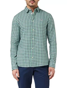 Tommy Jeans Męska koszula w kratkę w stylu casual, Zielony malachit/Multi Check, XS - Koszule męskie - miniaturka - grafika 1