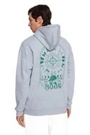 Bluzy męskie - TRENDYOL MAN SZARA BLUZA MĘSKA Z KAPTUREM Z NADRUKIEM MOTYW KSIĘŻYCA L 5DA - miniaturka - grafika 1