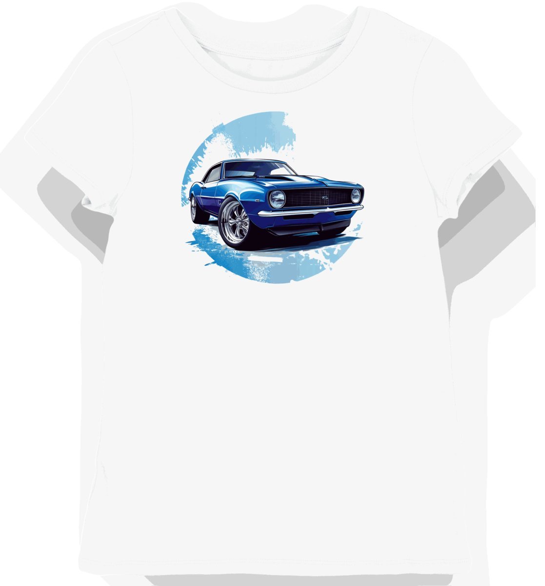 Koszulka damska biała z Klasycznym Samochodem w Mglistym Stylu XS