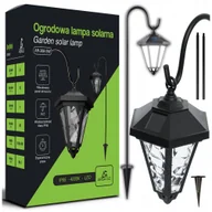 Lampy ogrodowe - Lampa Solarna Led 83Cm Lampion Latarnia Wisząca Wbijana Czujnik Zmierzchu - miniaturka - grafika 1