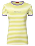 Koszulki i topy damskie - MAX&Co. - T-shirt damski  Orario, zielony|biały - miniaturka - grafika 1