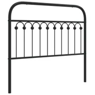 Inne meble do sypialni - vidaXL Metalowe wezgłowie, czarne, 107 cm - miniaturka - grafika 1