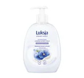 Mydła - LUKSJA Creamy & Soft Kremowe mydło w płynie Len i Mleczko ryżowe, 500ml - miniaturka - grafika 1