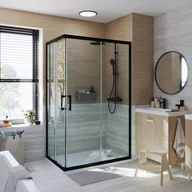 Kabiny prysznicowe - Kabina prysznicowa prostokątna Easy 120 x 70 x 190 cm czarna Sensea - miniaturka - grafika 1