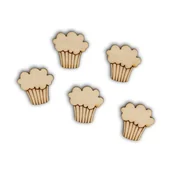 Scrapbooking - EKO-DECO, scrapki, babeczka popcornowa, 5 szt. - miniaturka - grafika 1