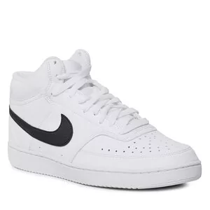 Półbuty męskie - Buty Nike Court Vision Mid Nn DN3577 101 White/Black/White - grafika 1