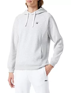 FILA Męska bluza z kapturem BISCEGLIE Light Grey Melange, XS, jasnoszary melanżowy, XS - Bluzy męskie - miniaturka - grafika 1