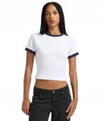 Koszulki i topy damskie - T-shirt Lee RINGER RAGLAN TEE 112363642 Bright White S - miniaturka - grafika 1