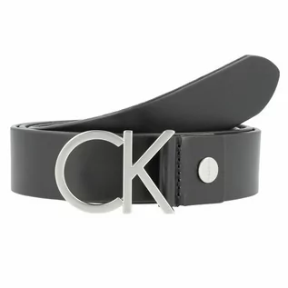 Paski - Calvin Klein CK Logo Skórzany pasek black 100 cm K60K602141-100-001 - grafika 1