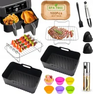 Akcesoria i części AGD - AKCESORIA DO AIRFRYER NINJA DUAL ZESTAW 119W1 SILIKON RUSZT PAPIER - miniaturka - grafika 1