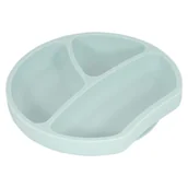 Zestawy naczyń dla dzieci - Jasnoniebieski silikonowy talerz dla dzieci 19x20,5 cm – Kindsgut - miniaturka - grafika 1