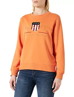 Bluzy damskie - GANT Bluza damska Archive Shield C-Neck Sweat Sweat Sweat Orange, standard - grafika 1