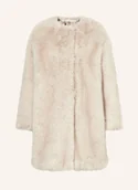 Płaszcze damskie - Max Mara Studio Płaszcz Ze Sztucznego Futra Eros beige - miniaturka - grafika 1