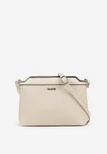 Torebki damskie - Jasnobeżowa Torebka na Regulowanym Pasku Listonoszka Malissea - miniaturka - grafika 1