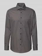 Koszule męskie - Koszula biznesowa o kroju modern fit z bawełny z kołnierzykiem typu kent - miniaturka - grafika 1