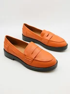 Mokasyny damskie - Bellucci Mokasyny w kolorze pomarańczowym - miniaturka - grafika 1