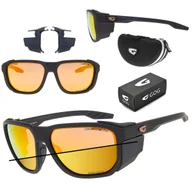 Okulary przeciwsłoneczne - Górskie okulary z osłonkami przeciwsłoneczne fotochromowe GOG E460-1C w kat.2-4 czarny/złoty - miniaturka - grafika 1