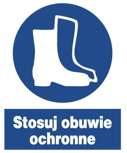 ZNO-8 - ZNAK BHP nakazu - Stosuj obuwie ochronne - Akcesoria BHP - miniaturka - grafika 1