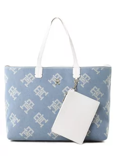Tommy Hilfiger - Damska torba shopper, niebieski - Torebki damskie - miniaturka - grafika 1