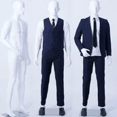 Manekiny wystawowe - Eurotondisplay LM2-B piękny stojący mężczyzna abstrakcyjny biały błyszczący lakierowany manekin mężczyzna okno manekin mężczyzna manekin biały - miniaturka - grafika 1