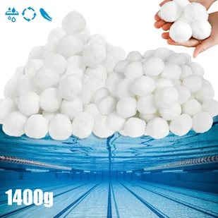 UISEBRT Kulki filtracyjne Basen 1400g Kulki filtracyjne Filtr piaskowy Wymień 50 kg Piasek filtracyjny Biały - Baseny ogrodowe - miniaturka - grafika 1