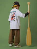 Koszulki dla chłopców - 4F T-shirt loose z nadrukiem chłopięcy - biały 158/164 (12-14 lat) - miniaturka - grafika 1