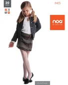 Rajstopy dziecięce - Noq by Knittex Dziecięce rajstopy Ines 20 den bianco, 128-134 - miniaturka - grafika 1