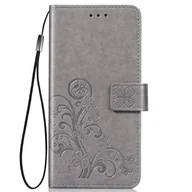Etui i futerały do telefonów - Etui na telefon komórkowy Pokrowiec ochronny Etui z klapką Uchwyt na kartę Kwiaty, Kolor: Szary, Wybierz model: Apple iPhone 11 Pro Max - miniaturka - grafika 1