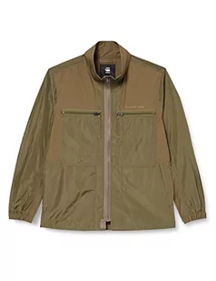 G-STAR RAW Męska kurtka Fabric Mix Overshirt, Zielony (Shadow Olive A790-b230), XL - Kurtki męskie - miniaturka - grafika 1
