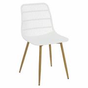 Krzesła - D2.Design Krzesło Klaus białe 205290 - miniaturka - grafika 1