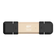Dyski SSD - Dysk zewnętrzny ssd silicon power ds72 250gb usb-a usb-c 1050/850 mb/s złoty SP250GBUC3S72VPG - miniaturka - grafika 1
