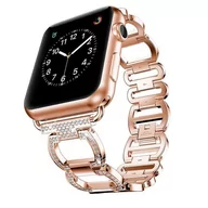 Akcesoria do smartwatchy - Opaska Pasek Bransoleta Diamonds Wersja "3" Apple Watch 1/2/3/4/5/6/7/8/Se 38/40/41Mm Rose Gold - miniaturka - grafika 1
