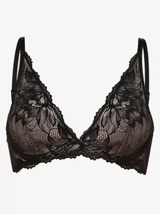Calvin Klein - Damski biustonosz z fiszbinami  wyściełany, czarny - Biustonosze - miniaturka - grafika 1
