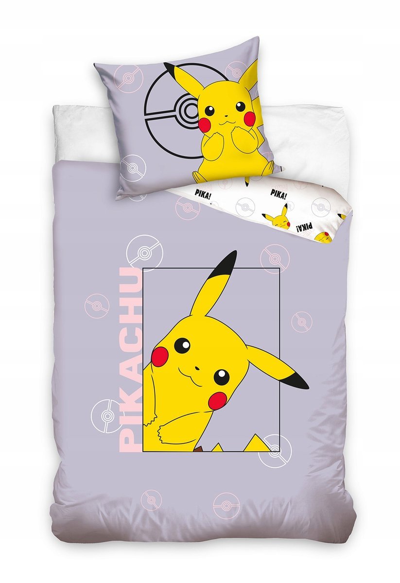 Komplet pościeli Pokemon Pikachu Carbotex 160 x 200 cm wielokolorowy