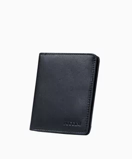 Portfele - PUCCINI Czarny mały damski portfel skórzany Etna - grafika 1