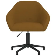 Fotele i krzesła biurowe - vidaXL Krzesło biurowe Obrotowe krzesło biurowe brązowe obite aksamitem 3089702 - miniaturka - grafika 1
