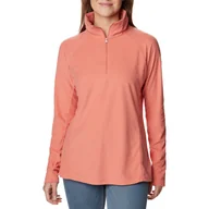 Bluzy damskie - Damski Polar COLUMBIA GLACIAL IV PRINT 1/2 ZIP 1802161852 – Pomarańczowy - miniaturka - grafika 1
