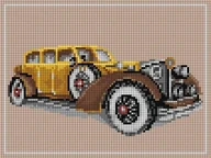 Pasmanteria - Zestaw do haftu krzyżykowego dla chłopców retro auto (5336) 18x24cm - miniaturka - grafika 1