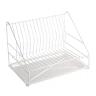 Suszarki do naczyń - Suszarka do naczyń 1-poziomowa 35 cm SMART biała z tacką - miniaturka - grafika 1