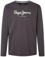Koszulki męskie - Pepe Jeans Koszulka męska Eggo Long N, Czarny (sprany w czarny), S - miniaturka - grafika 1