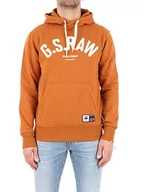 Bluzy męskie - G-STAR RAW Graphic 14 Core Sweater Bluza Męska, Brązowy (Aged Almond D14728-a612-a493), S - miniaturka - grafika 1