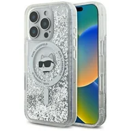 Etui i futerały do telefonów - Etui KARL LAGERFELD Liquid Glitter Choupette Head MagSafe do Apple iPhone 16 Pro Max Przezroczysty | Bezpłatny transport - miniaturka - grafika 1