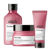 Zestawy kosmetyków damskich - Loreal Pro Longer, zestaw do długich włosów, szampon + odżywka + maska - miniaturka - grafika 1