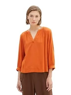 Bluzki damskie - TOM TAILOR Bluzka damska, 32403 - Gold Flame Orange Melange, 36 - miniaturka - grafika 1